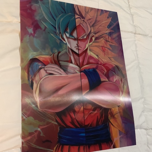 DBZ 3D Lenticular Poster Goku Ssj3 DBS Anime 3D Poster DRAGON BALL Z - Picture 5 of 7